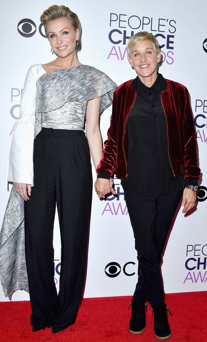 بورشيا de Rossi and Ellen DeGeneres
