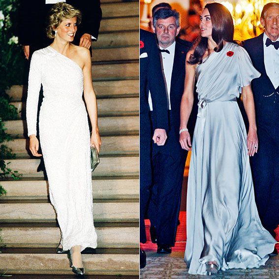 أميرة Diana and Kate Middleton's Similar Style