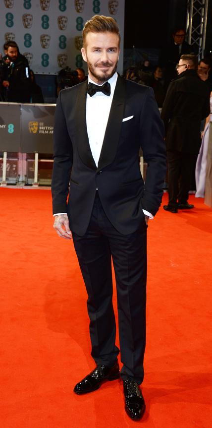 ديفيد Beckham in a tuxedo.