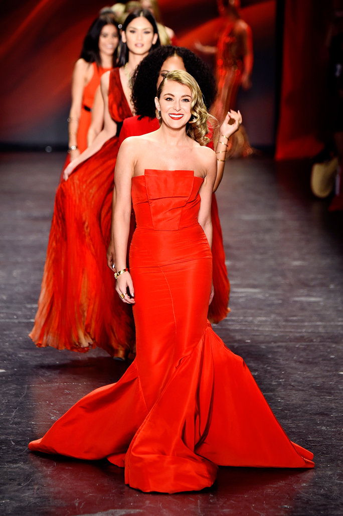 أحمر Dress NYFW 2016 Lead
