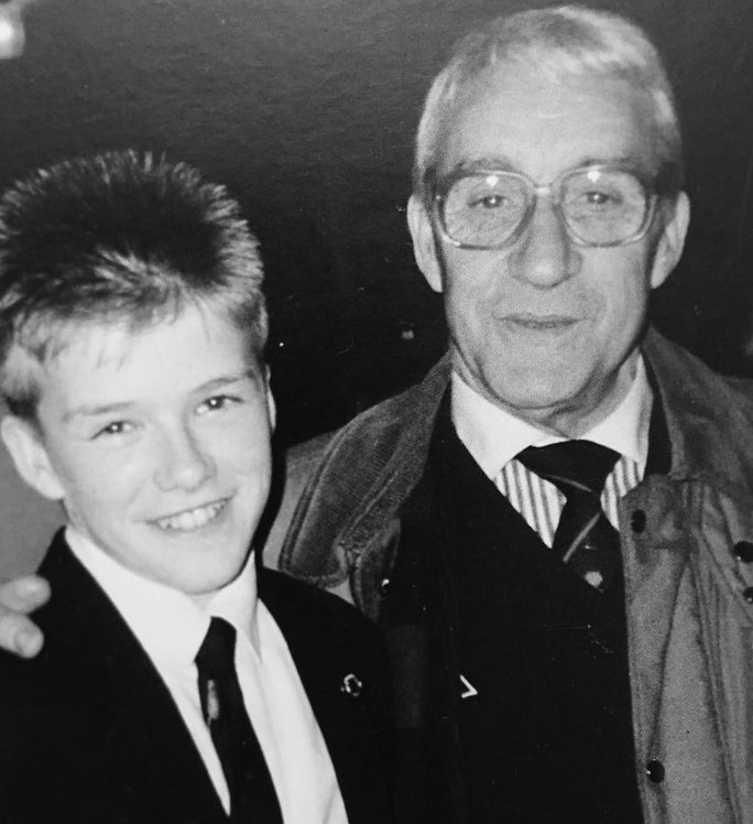 ديفيد Beckham and his Grandfather 