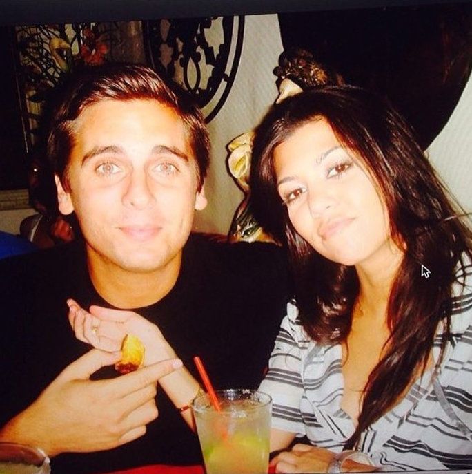 كورتني Kardashian and Scott Disick throwback