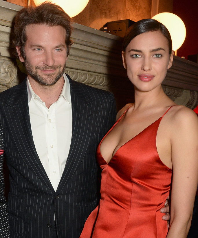 برادلي Cooper and Irina Shayk attends the Red Obsession party in Paris to celebrate L'Oreal Paris's partnership with Paris Fashion Week. L'Oreal Paris spokesmodels accessorised with accents of red to celebrate the launch of the new Color Riche La Palette