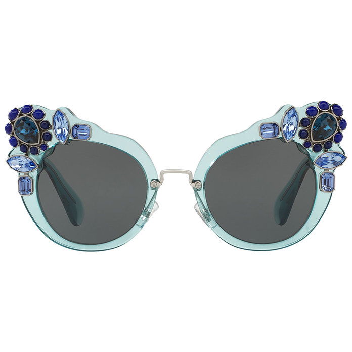 مياو Miu embellished cat-eye sunglasses 