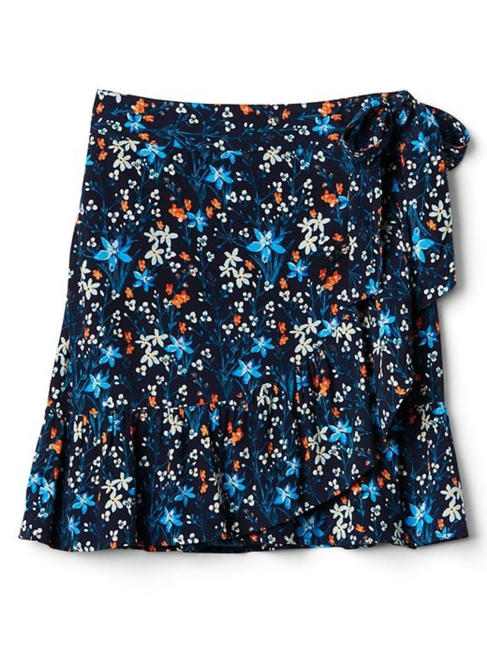 الأزهار Wrap Mini Skirt 