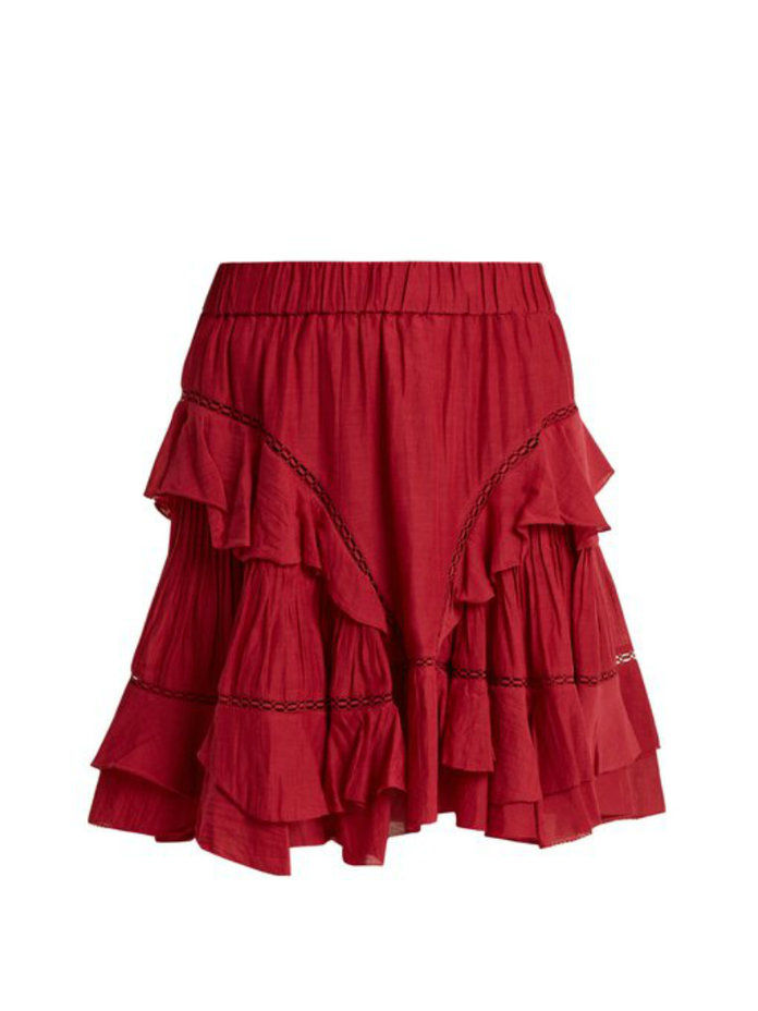 تكدرت Cotton-Blend Mini Skirt 