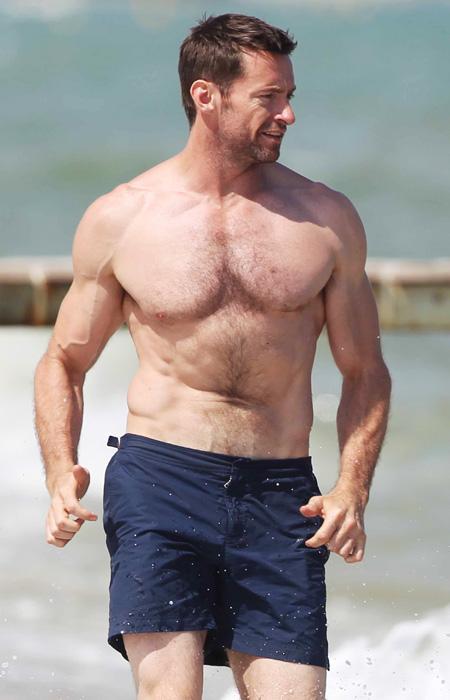 هيو Jackman, beach