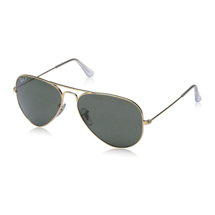 راي بان 3025 Aviator Large Metal Non-Mirrored Polarized Sunglasses