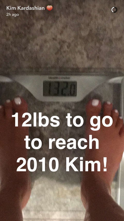 كيم Kardashian Weight Loss Snapchat - Embed 2016