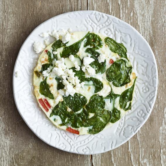 مرجة Michele's Breakfast of an egg white frittata from her book 