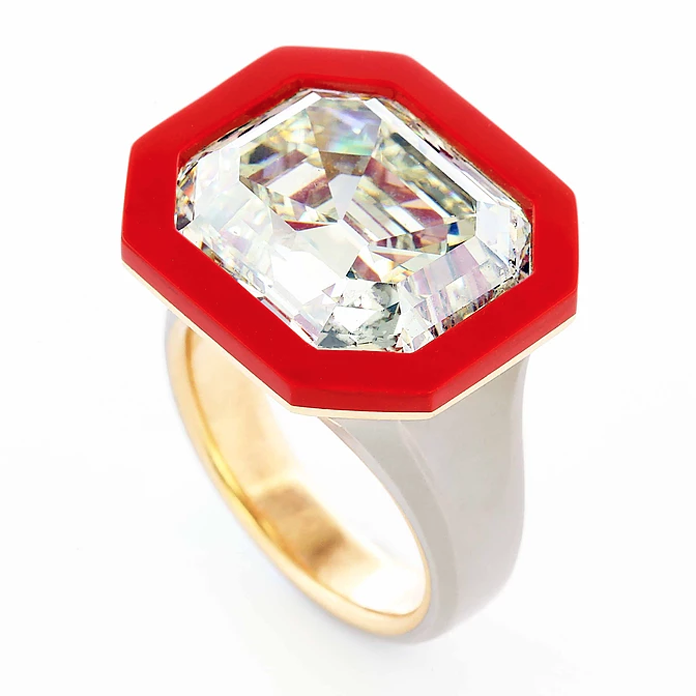 زمرد Cut Diamond Ring 