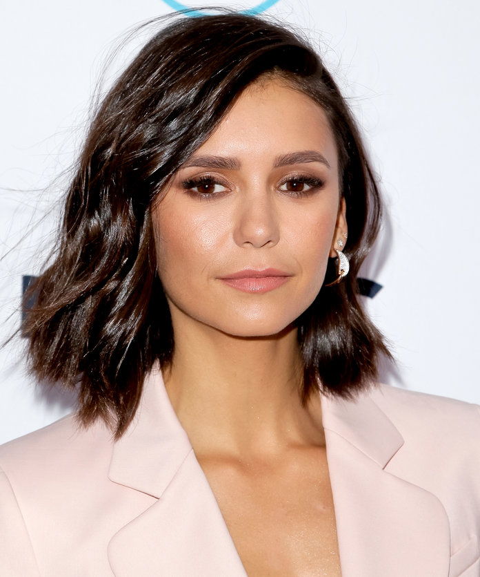 نينا Dobrev's Tousled, Wavy Bob 