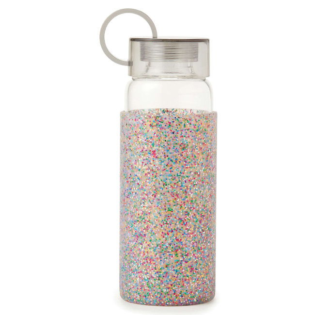 كيت Spade Glitter Glass Water Bottle 