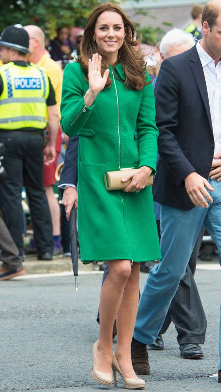 كيت Middleton green coat