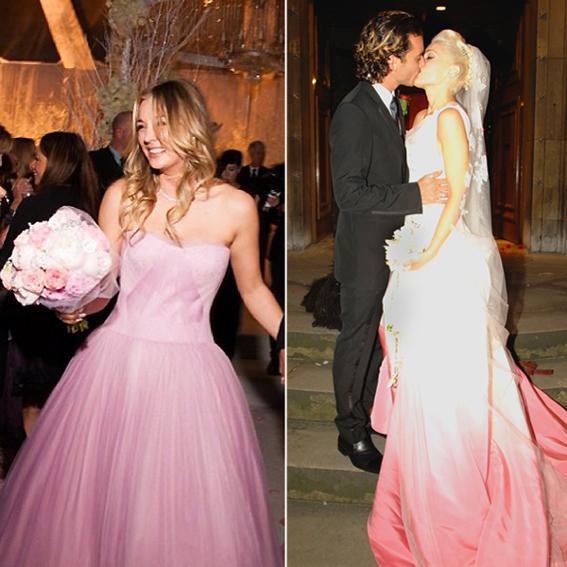 عدم traditional Celebrity Brides Gwen Stefani and Kaley Cuoco