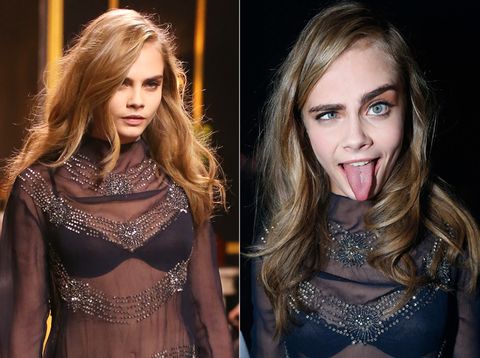 Цара Delevingne Silly Faces