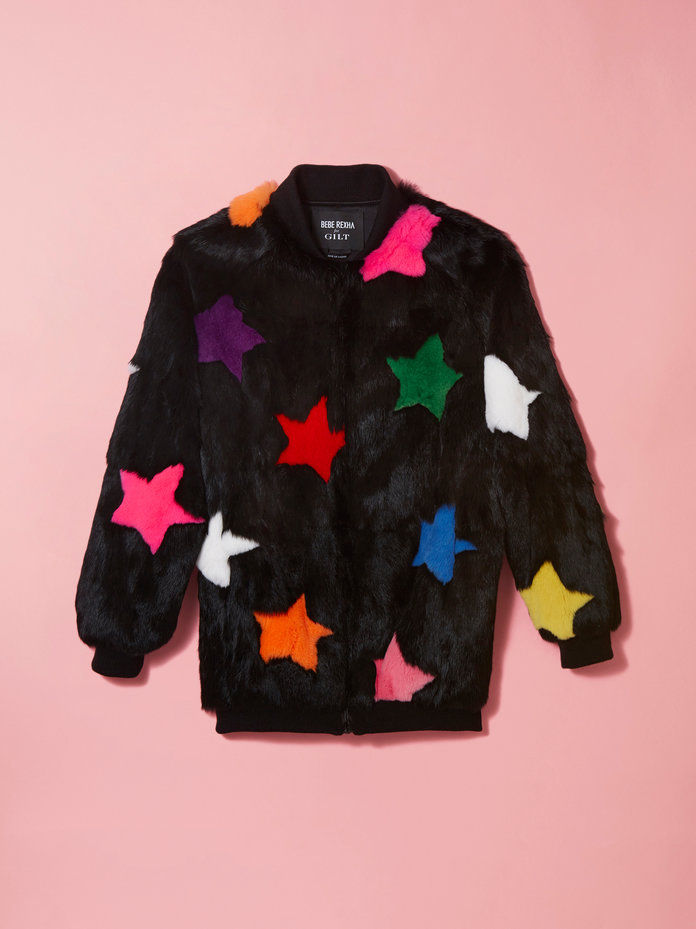 فرو Star Intarsia Bomber Jacket 