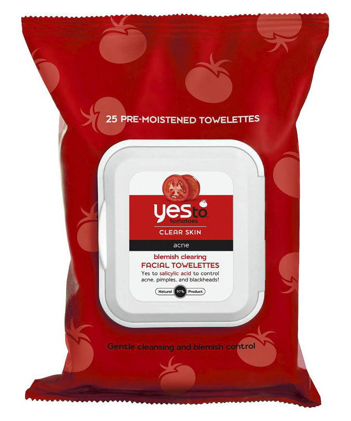 حب الشباب المعرضة لل Skin: Yes to Tomatoes Blemish Clearing Facial Towelettes 