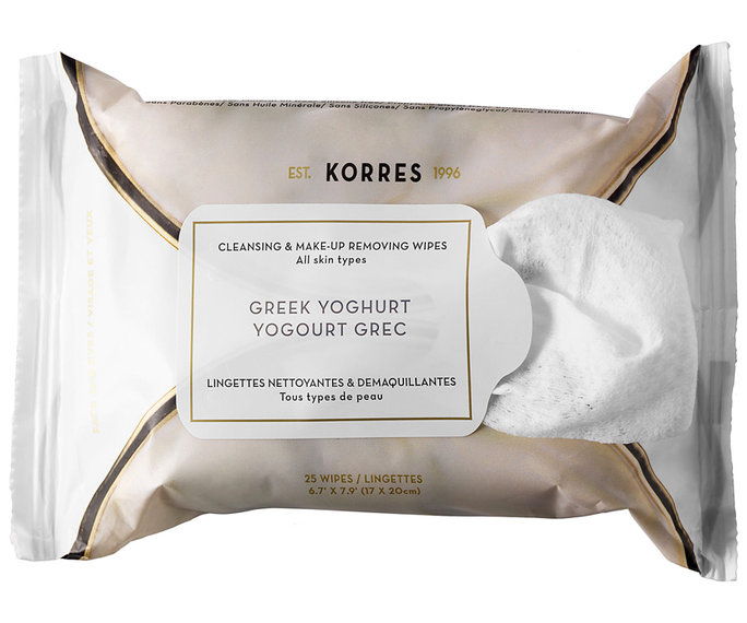 ال Universal Pick: Korres Greek Yoghurt Cleansing & Make-Up Removing Wipes for All Skin Types 