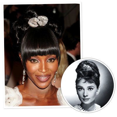 نعومي Campbell - Audrey Hepburn - Updo Hair - Classic Hairstyles
