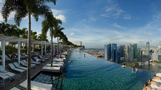 عظم Epic Pools In The World 1 Infinity pool in Singapore at Marina Bay Sands resort