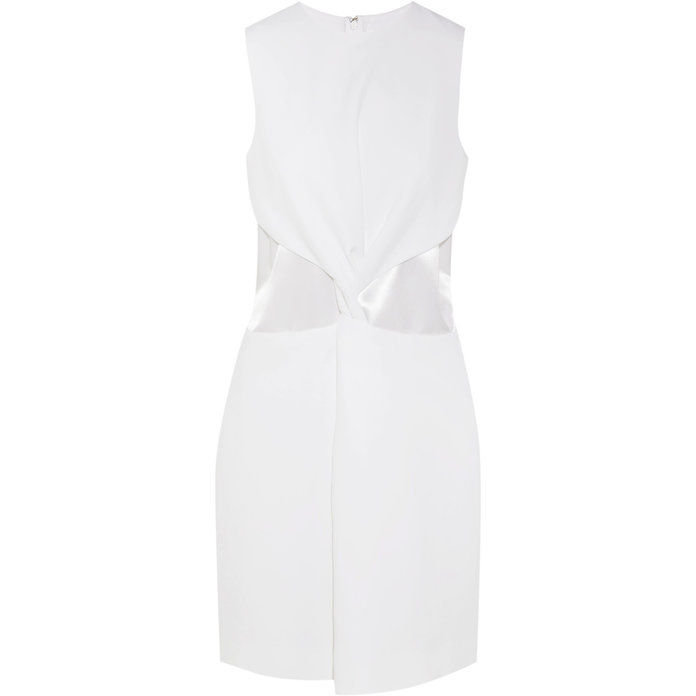 VICTORIA، VICTORIA BECKHAM Twisted crepe and satin mini dress 