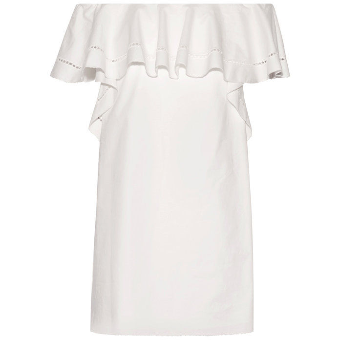 RACHEL ZOE Allison off-the-shoulder stretch-cotton poplin mini dress 