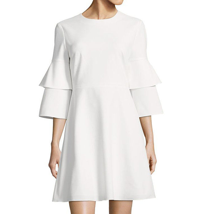 الطيبي Crepe Bell Sleeve Dress 