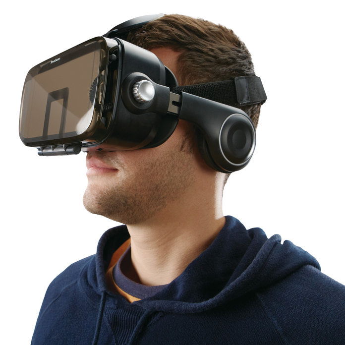 VR Headset with Built-In Headphones