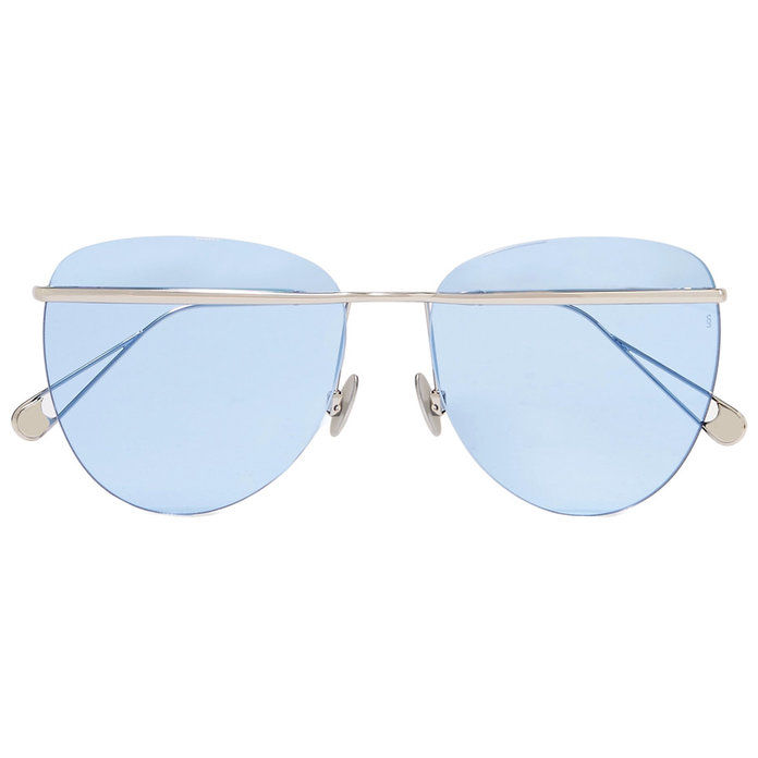تالولاه aviator-style silver-tone sunglasses 