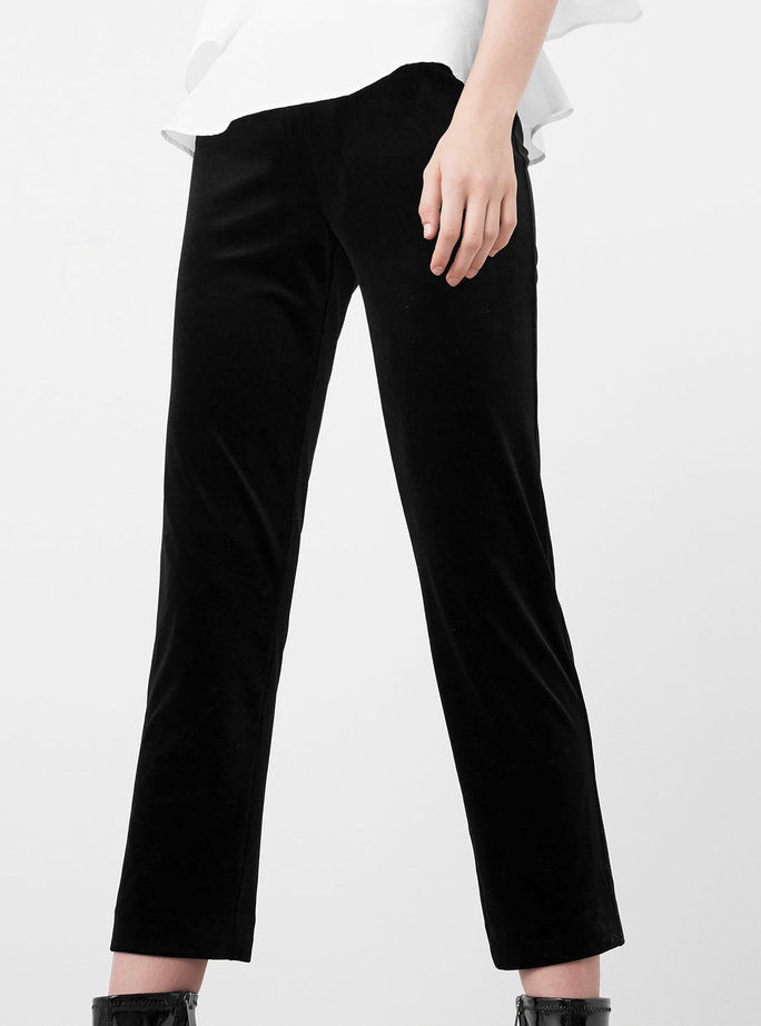 مانجو black velvet trousers 