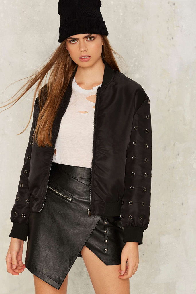 مقرف Gal Grommet Gala Bomber Jacket 