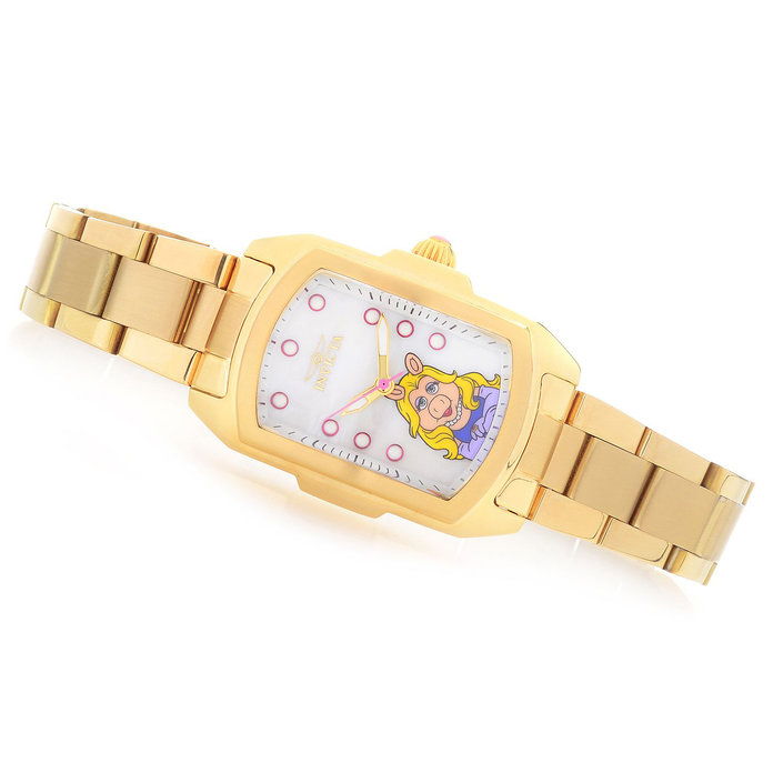 ايبيل Lupah The Muppets limited edition Miss Piggy watch with stainless steel bracelet 