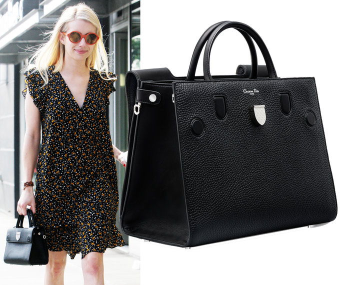إيما Roberts carrying a Dior bag 