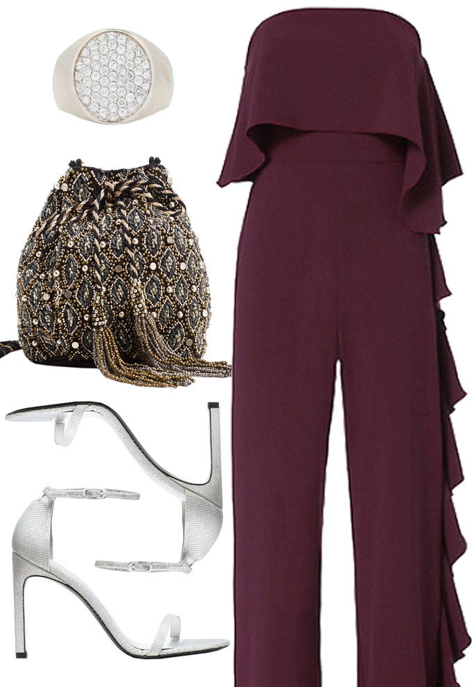 تكدرت Jumpsuit + Metallic Extras 