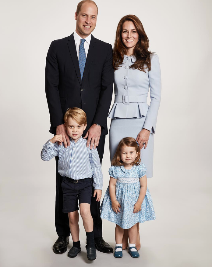 Тхе Duke and Duchess of Cambridge, Prince George, and Princess Charlotte, 2017 