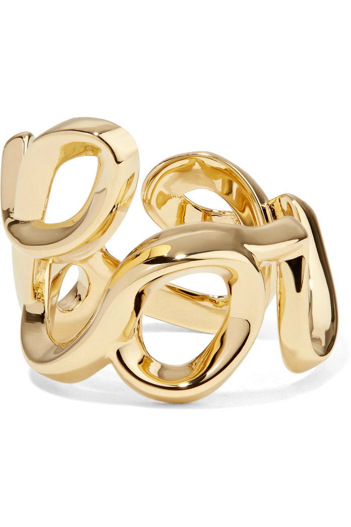 Љубав gold-tone ring