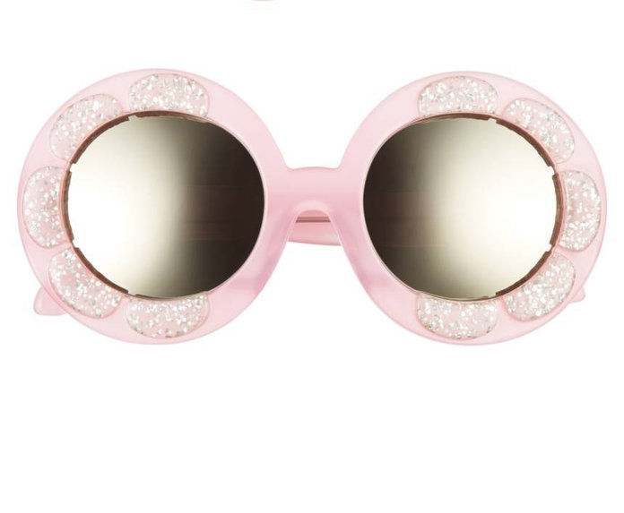 نذر London Pixie Flower 48mm Round Sunglasses