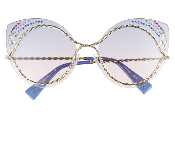 مارك Jacobs 61mm Rimless Gradient Cat Eye Sunglasses