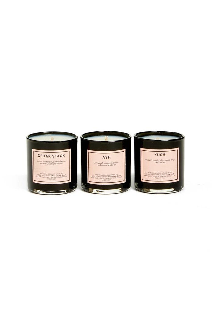 كوش، Ash & Cedar Stack Set of 3 Scented Votive Candles