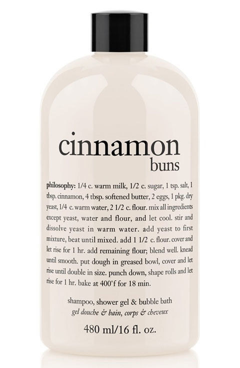 فلسفة Cinnamon Buns Shampoo, Shower, Gel, and Bubble Bath 