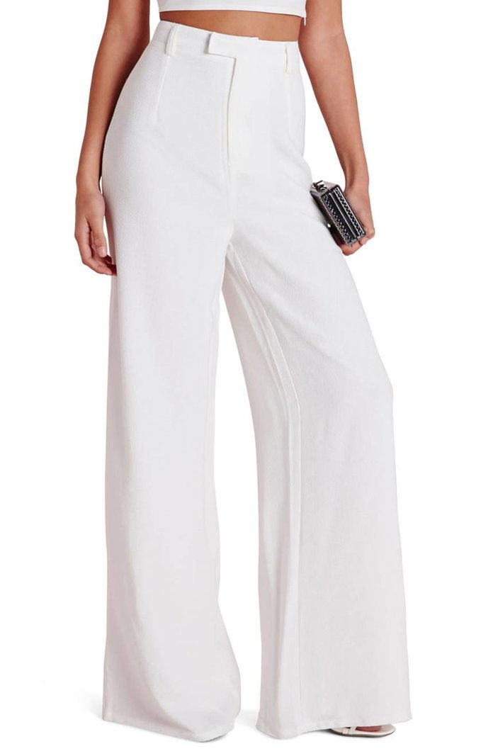 Missguided High Waist Wide Leg Crepe Trousers