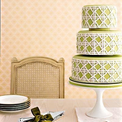 أخضر wedding cake
