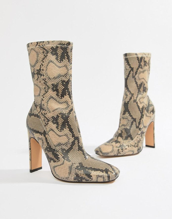 Хеелед Snake Print Boots 